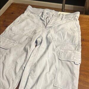 American Eagle Light Gray Wide Leg Pants